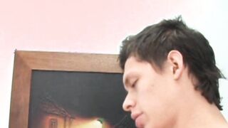 Latino twink plowed bareback before getting a suck