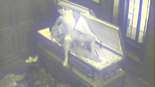 Whore fucks in fat coffin