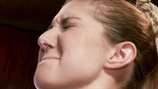 Slaves tied back to back at party