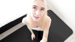Skinny Teen Blonde Nordic Fitness Model Gets Creampie - 60FPS