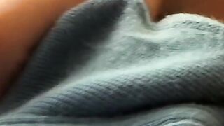 Solo twink pleases his prick in panties by jerking it off