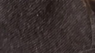 Lustful guy Chain in ebony underwear jerking off his big dick