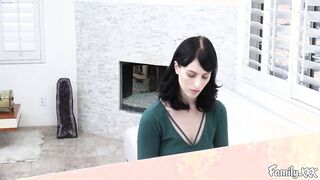 Thrilling brunette Alex Harper gets screwed by her stepdaddy