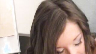 Lustful teen deepthroats big cock before hardcore drilling