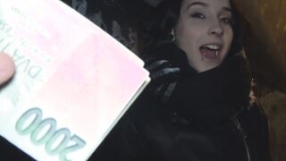 Czech university hottie got ravaged in a car