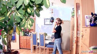 German Wifey Cheating Sex With Neighbour Watched By Own Husband