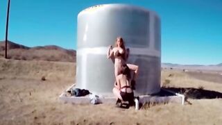 Outdoor scissoring with Jayme Langford & her dyke sexy girl