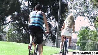 University hot girl Layla Price summer bike ride looking to fuck
