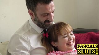 Ginger teen Cherry English face ravaged before assfucking