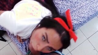 Latin student 18+ suck her classmate