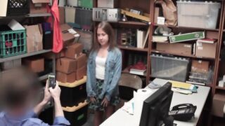 SHOPLYFTER Brooke Bliss hammered by real huge dick cop in the office