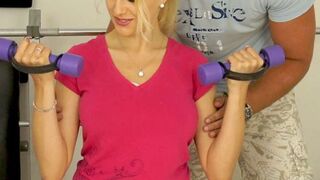 BIG TITTED GIRL BANGED IN A GYM