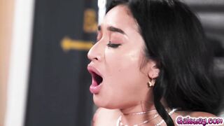 WAtch this fantastic all chick Asian groupsex with Lulu Chu & more