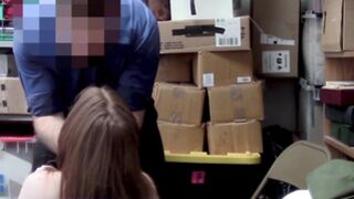 SHOPLYFTER Ginger petite Pepper Hart doggystyled by officer Chad White