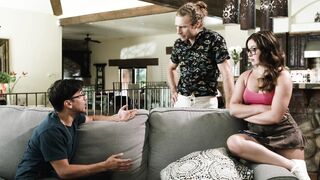 Big round ass teen stepsis tricks huge cock step sibling into pounding her