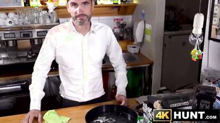 Fucking short haired brunette Lya Missy in exchange of funding for her husbands