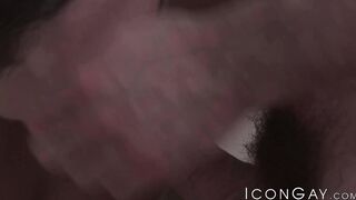 Bearded Jaxton Wheeler deepthroats my boner before pricking my booty