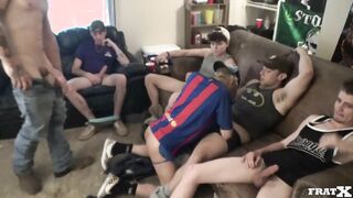Big dick gay gangbang