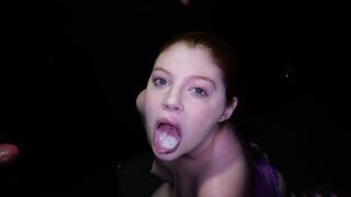 That's it Eve, now swallow it!