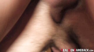 Latino twink Antonio Hacienda is barebacked hardcore by several dicks in a wild