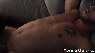 Muscular Johnny Bronco flexes muscles while bouncing his pawg on the big blac