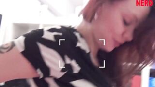 Hot ginger Bella Star tricked by lustful nerd for kinky BJ