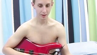 Petite  twink Jacob Rex wanks off after interview