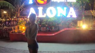 Amateurs enjoy fire show & sex at home after with booty Thai GF