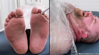 MyFriendsFeet: Tommy Bearhama gets mummified & giggles with feet tickles