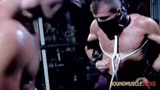BoundMucleJocks: Bryce Pierce Dominates & Torments Luca Ciccone With Clamps