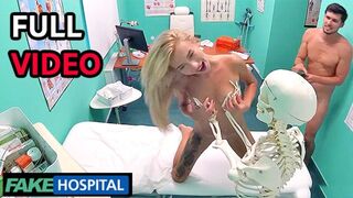 Blonde Russian Swallows Doc's Cum in Fake Hospital