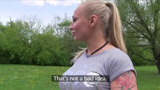 Titty Glamour Model's Outdoor Fuck