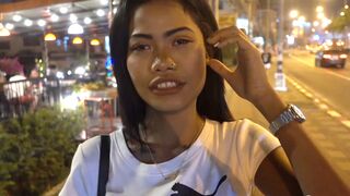 Charming Thai teen with tattoos fucks a Farang on amateur sex video