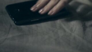 Sensual brunette Emily J rubs both of her holes