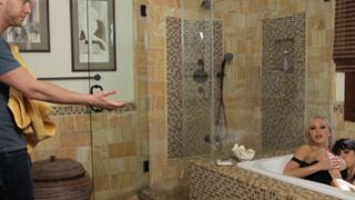 Foster step daughter drilled by stepdad with stepmom's help - Nina Elle, Gina Valentina