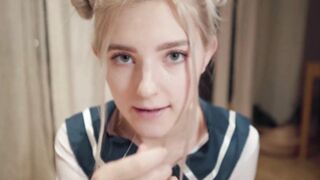 Kawaii college girl gets creampie & facial - Eva Elfie