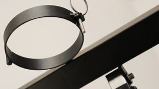 Lustful babe Natalia C masturbates in this BDSM room