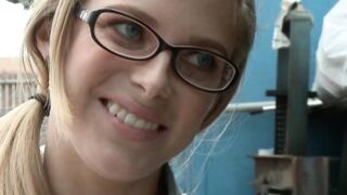 Gagged tied blonde fisted & banged