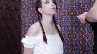 Restrained teen gets throat ravaged