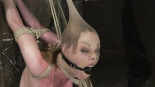 Tied in strappado sitting position