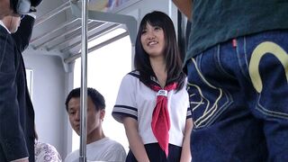 Pretty dorm babe likes to travel with trains