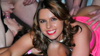 Lavish babes with huge boobs go for group action