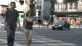 Titty Romanian ravaged in public