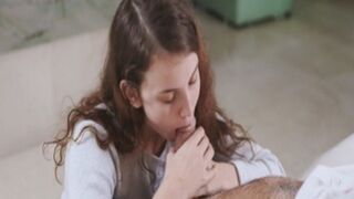 Nympho teen wants to taste her stepdads big mature prick